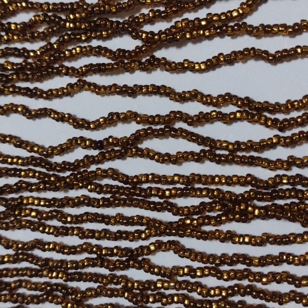 3/$15 Czech Glass Seed Bead Fire Mountain Gems Dk Gold Square Hole H20-8143SB